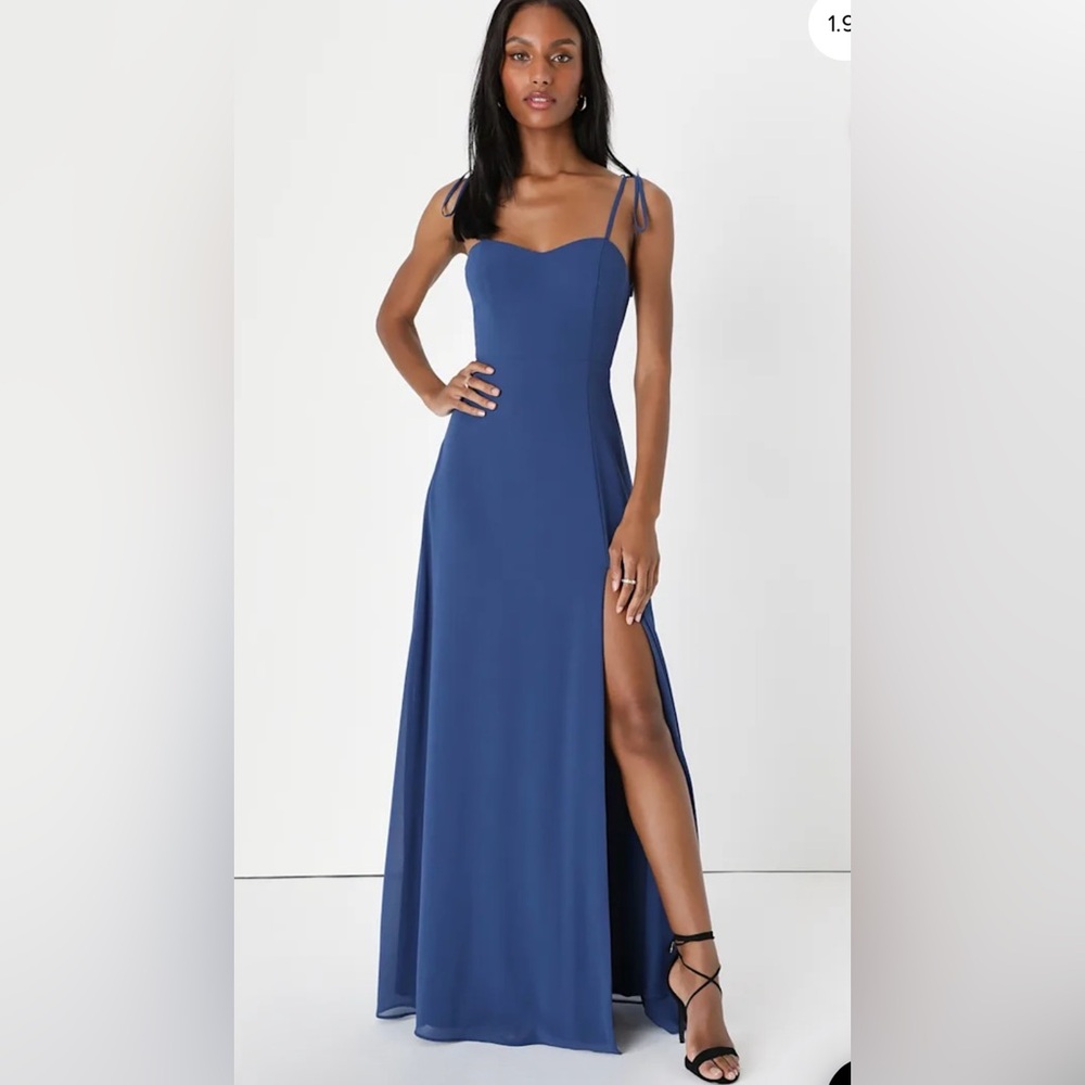 Lulu's Deep Blue Elegant Gown